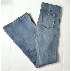 Free People Penny Pull On Flare Jeans Size 28 Blue Hippie Boho Festival Rockstar